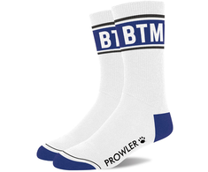 Prowler BTM Socks Baltas/Mėlyna - Classic Sporty Cotton Crew Socks