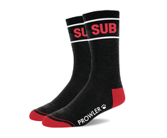 Prowler Red Prowler Raudonas Sub Crew Socks Juodas/Raudona - Stylish Contrasting Design