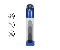 Pumped By Shots Mėlyna Pumped Automatic Intimate Pump Atsparus vandeniui Metal Mėlyna Silicone Sleeve