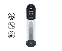 Pumped By Shots Engage - Automatic Atsparus vandeniui Penis Pump and Masturbator - Gun Metal