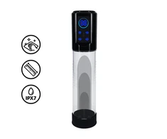 Pumped By Shots MegaLift - Automatic Atsparus vandeniui Penis Pump - Juodas