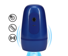 Pumped By Shots Mėlyna Pulsar Vibrobator Intimate Device Metallic Mėlyna with Suction &amp; Vibration