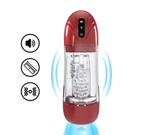 Pumped By Shots Shots SonicPull Intimate Suction &amp; Vibration Device Metallic Raudona