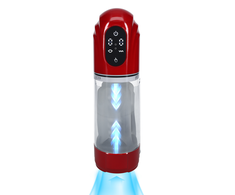 Pumped By Shots TechnoThrust Automatic Intimate Vacuum Pump Metallic Raudona Atsparus vandeniui