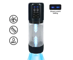 Pumped By Shots UltraLift - Automatic Atsparus vandeniui Masturbator Pump - Gun Metal