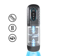 Pumped By Shots Vortex - Suction Rotation and Thrusting Masturbator Pump - Gun Metal