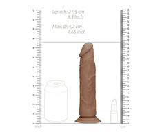 Realrock By Shots Pipedream King Cock 8" Anatomical Model with Suction Cup, rusvai gelsvas