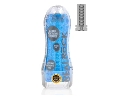 Realrock By Shots Mėlyna Easy Rider - Textured Masturbator - Mėlyna