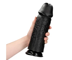 Realrock By Shots Extra Thick Straight without Balls 25,4 cm - Juodas