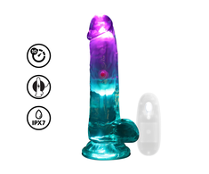 Realrock By Shots RealRock Vibrating LED Transparent Intimate Device 15 cm with Suction Base