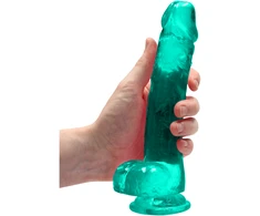 Realrock By Shots REALROCK Crystal Clear 21 cm Intimate Model with Suction Cup Balls