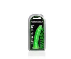 Realrock By Shots Lieknas tikroviškas dildo su siurbimo taurele – švyti tamsoje – 6'' / 15,5 cm
