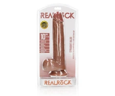 Realrock By Shots Realrock Didelis tikroviškas styguotas dildo su siurbtuku 28 cm