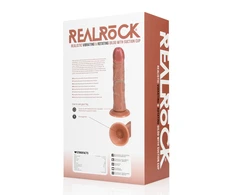 Realrock By Shots Vibruojantis ir besisukantis įprastas lenktas gaidys - 8 / 20,5 cm - Tan