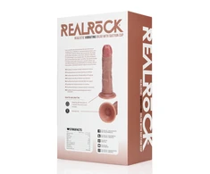 Realrock By Shots Vibrating Regular Curved Cock - 15,5 cm - Tan