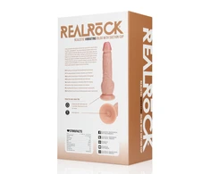 Realrock By Shots Vibruojantis įprastas tiesus gaidys su kamuoliukais - 7" / 18 cm - Minkštimas