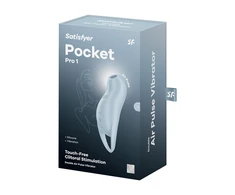 „Satisfyer Pocket Pro 1“ klitorio stimuliatorius su slėgio bangomis Mėlyna