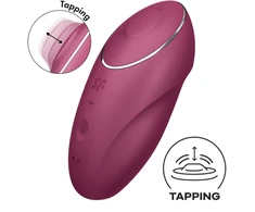 Satisfyer Tap Climax 1 Raudona - Lay-On Vibrator with Dual Stimulation System