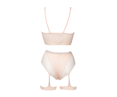 Shots Obsessive 2-Piece Bra Set with Garters Rožinė One Size S-XL