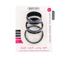 Shots Screaming O Flat Ring Set - Anatomical Silicone Support, 3 Sizes