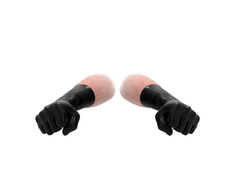 Shots Fist It Short Latex Gloves Unisex Ultra-Thin Protective Juodas S/M