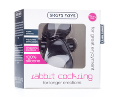 Shots Satisfyer Rabbit Intimate Ring Silicone Flexible Juodas