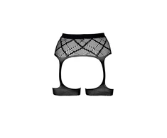 Shots Striped, Fishnet Garterbelt - One Size