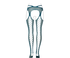 Shots Leg Avenue Queen Size Suspender Pantyhose with Strappy Waist Juodas 2XL-5XL