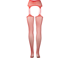 Shots Suspender Rhinestone Fishnet Pantyhose One Size - Elegant Priedas