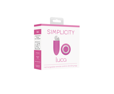 Simplicity By Shots Luca Wireless Silicone Vibrating Egg with Remote Control - 36 Modes, Violetinė