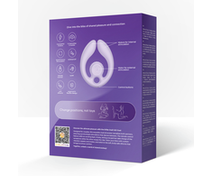 Snail Vibe Svibe GIZI Duo Intimate Double Stimulator for Couples, Violetinė, Remote Control