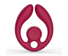 Snail Vibe SVibe GIZI Duo Burgundy - Dual Intimate Massager for Couples, Remote Control