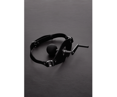 Steel By Shots Shots Ouch! Adjustable Ball Gag with Leather Strap Juodas 8714273535757