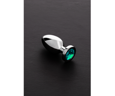 Steel By Shots Ouch! Stainless Steel Plug with Glass Gemstone - Small, Sidabrinis