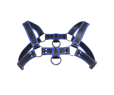 Xr Brands Mėlyna Master Series Bulldog Adjustable Harness Mėlyna Vegan Leather 40.5-52.75"