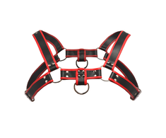 Xr Brands Sport Fucker Bulldog Harness Raudona - Adjustable Vegan Leather Chest Gear