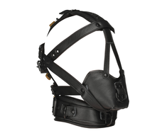 Xr Brands Master Series Leather Head Gear with Adjustable Muzzle - Juodas, Universal Fit