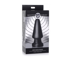 XR Brands Ass Max Large Silicone Plug - Juodas, Heavy Duty, 3-Inch Plotis