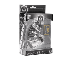 Xr Brands Asylum Stainless Steel Chastity System 4 Rings S/M Adjustable Set