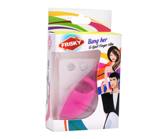 Xr Brands Rožinė Bang Her Silicone Finger Massager Rožinė 3in Ergonomic Vibrating System