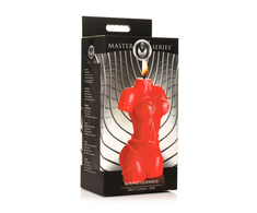 Xr Brands Bound Goddess Drip Candle Raudona - Artistic Wax for Sensual Ambience