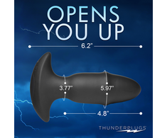 XR Brands Butt Slider Silicone Intimate Plug Juodas - Sliding &amp; Vibrating