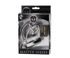 Xr Brands Captus Stainless Steel Compact Chastity System with Locking Ring