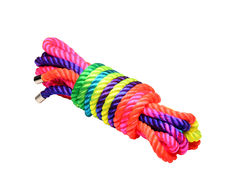 Xr Brands Blush Cuerda Arcoiris Nylon Bondage Rope 16ft Rainbow Coreless