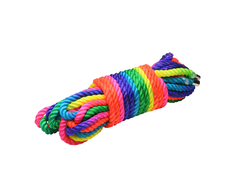Xr Brands Cuerda Arcoiris Neon Rainbow Bondage Rope 32ft Durable Nylon 7.6mm