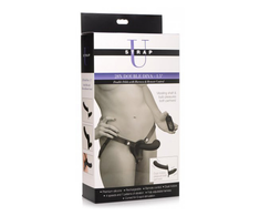 Xr Brands Double Diva Intimate System with Adjustable Harness &amp; Remote Control, Juodas