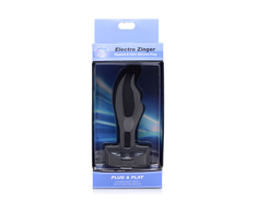 Xr Brands Zeus Electro Zinger Ribbed Silicone E-Stim Plug - Conductive, Medium