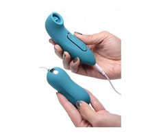 Xr Brands Entwined Dual Action Egg &amp; Licking Stimulator - Silicone, USB Rechargeable