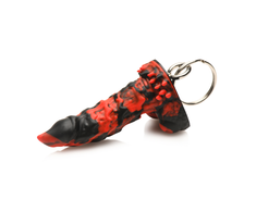 Xr Brands Creature Cocks Fire Demon Silicone Keychain Raudona-Juodas 2.8in