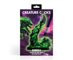 Xr Brands Creature Cocks Glowzilla Silicone Fantasy Model, Glow-in-the-Dark Žalias/Juodas